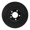 623-31121L Drilled Brake Rotor [Black], 2012-2018 BMW, Position: Front Left - image 3