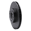 623-31135L Drilled Brake Rotor [Black], 2000-2006 BMW, Position: Front Left - image 1