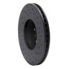 623-31135L Drilled Brake Rotor [Black], 2000-2006 BMW, Position: Front Left - image 4