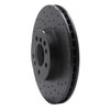 623-31135R Drilled Brake Rotor [Black], 2000-2006 BMW, Position: Front Right - image 4