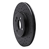 623-32004L Drilled Brake Rotor [Black], 2007-2008 Mini, Position: Front Left - image 1