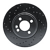 623-32005L Drilled Brake Rotor [Black], 2007-2015 Mini, Position: Front Left - image 1