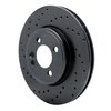 623-32005L Drilled Brake Rotor [Black], 2007-2015 Mini, Position: Front Left - image 2