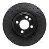 623-32006L Drilled Brake Rotor [Black], 2007-2015 Mini, Position: Front Left - image 1
