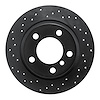 623-32010L Drilled Brake Rotor [Black], 2011-2016 Mini, Position: Rear Left - image 1