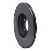 623-32011L Drilled Brake Rotor [Black], 2011-2016 Mini, Position: Front Left - image 1