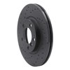 623-32011L Drilled Brake Rotor [Black], 2011-2016 Mini, Position: Front Left - image 2