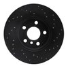 623-32015L Drilled Brake Rotor [Black], 2014-2021 Mini, Position: Front Left - image 2
