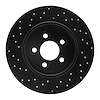 623-32016R Drilled Brake Rotor [Black], Fits Select Multiple Makes/Models, Position: Rear Right - image 1