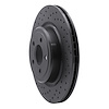 623-39021L Drilled Brake Rotor [Black], 2006-2020 Mopar, Position: Rear Left - image 1