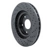 623-39023L Drilled Brake Rotor [Black], Fits Select Multiple Makes/Models, Position: Front Left - image 4