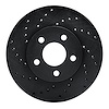 623-40020L Drilled Brake Rotor [Black], 2000-2005 Mopar, Position: Front Left - image 1