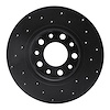 623-42012L Drilled Brake Rotor [Black], 2014-2021 Mopar, Position: Rear Left - image 1
