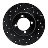 623-43000L Drilled Brake Rotor [Black], 1974-1987 Multiple Makes/Models, Position: Front Left - image 1