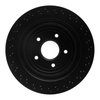 623-46021 Drilled Brake Rotor [Black], 2005-2013 GM, Position: Rear - image 2