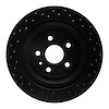623-46026L Drilled Brake Rotor [Black], 2008-2014 GM, Position: Rear Left - image 1