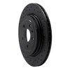 623-46026L Drilled Brake Rotor [Black], 2008-2014 GM, Position: Rear Left - image 2