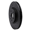 623-46027R Drilled Brake Rotor [Black], 2008-2017 GM, Position: Front Right - image 1