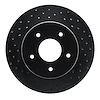 623-47011L Drilled Brake Rotor [Black], 1963-1982 GM, Position: Front Left - image 1