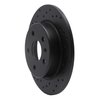 623-47052L Drilled Brake Rotor [Black], Fits Select GM, Position: Rear Left - image 3