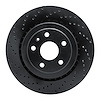 623-47074L Drilled Brake Rotor [Black], Fits Select GM, Position: Rear Left - image 1