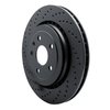 623-47074L Drilled Brake Rotor [Black], Fits Select GM, Position: Rear Left - image 2