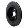 623-47074L Drilled Brake Rotor [Black], Fits Select GM, Position: Rear Left - image 4