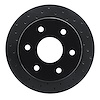 623-48008L Drilled Brake Rotor [Black], 1988-2000 GM, Position: Front Left - image 1