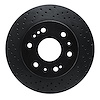 623-48050L Drilled Brake Rotor [Black], 2005-2020 GM, Position: Front Left - image 1