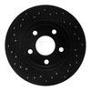 623-54020R Drilled Brake Rotor [Black], 1986-1992 Ford/Lincoln/Mercury/Mazda, Position: Front Right, Rear Right - image 3