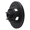 623-54040R Drilled Brake Rotor [Black], 1965-1967 Ford/Lincoln/Mercury/Mazda, Position: Front Right - image 1