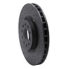 623-54055 Drilled Brake Rotor [Black], 2005-2006 Ford/Lincoln/Mercury/Mazda, Position: Rear - image 1