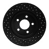 623-54058L Drilled Brake Rotor [Black], 2005-2014 Ford/Lincoln/Mercury/Mazda, Position: Rear Left - image 1