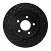 623-54058R Drilled Brake Rotor [Black], 2005-2014 Ford/Lincoln/Mercury/Mazda, Position: Rear Right - image 4