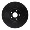 623-54070L Drilled Brake Rotor [Black], 2004-2019 Multiple Makes/Models, Position: Front Left - image 3