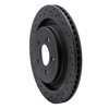 623-54074L Drilled Brake Rotor [Black], 2015-2021 Ford/Lincoln/Mercury/Mazda, Position: Rear Left - image 2