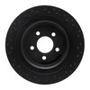 623-54074L Drilled Brake Rotor [Black], 2015-2021 Ford/Lincoln/Mercury/Mazda, Position: Rear Left - image 3