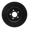 623-54074R Drilled Brake Rotor [Black], 2015-2021 Ford/Lincoln/Mercury/Mazda, Position: Rear Right - image 4
