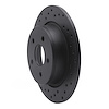 623-54093L Drilled Brake Rotor [Black], 2013-2018 Ford/Lincoln/Mercury/Mazda, Position: Rear Left - image 1