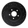 623-54093L Drilled Brake Rotor [Black], 2013-2018 Ford/Lincoln/Mercury/Mazda, Position: Rear Left - image 4