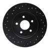 623-54093R Drilled Brake Rotor [Black], 2013-2018 Ford/Lincoln/Mercury/Mazda, Position: Rear Right - image 4