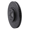 623-54095R Drilled Brake Rotor [Black], 2015-2020 Ford/Lincoln/Mercury/Mazda, Position: Front Right - image 1