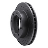 623-54104L Drilled Brake Rotor [Black], 1977-1979 Ford/Lincoln/Mercury/Mazda, Position: Front Left - image 1