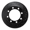 623-54108R Drilled Brake Rotor [Black], 1980-1994 Ford/Lincoln/Mercury/Mazda, Position: Front Right - image 1
