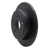 623-54137L Drilled Brake Rotor [Black], 1995-2003 Ford/Lincoln/Mercury/Mazda, Position: Rear Left - image 3