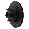 623-54139R Drilled Brake Rotor [Black], 1995-1997 Ford/Lincoln/Mercury/Mazda, Position: Front Right - image 3