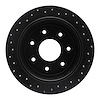 623-54151R Drilled Brake Rotor [Black], 1997-2004 Ford/Lincoln/Mercury/Mazda, Position: Rear Right - image 1