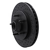 623-54153L Drilled Brake Rotor [Black], 1997-2000 Ford/Lincoln/Mercury/Mazda, Position: Front Left - image 1