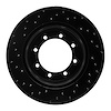 623-54200R Drilled Brake Rotor [Black], 2005-2012 Ford/Lincoln/Mercury/Mazda, Position: Rear Right, Rr Right - image 1
