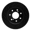 623-54219R Drilled Brake Rotor [Black], 2010-2014 Ford/Lincoln/Mercury/Mazda, Position: Front Right - image 1
